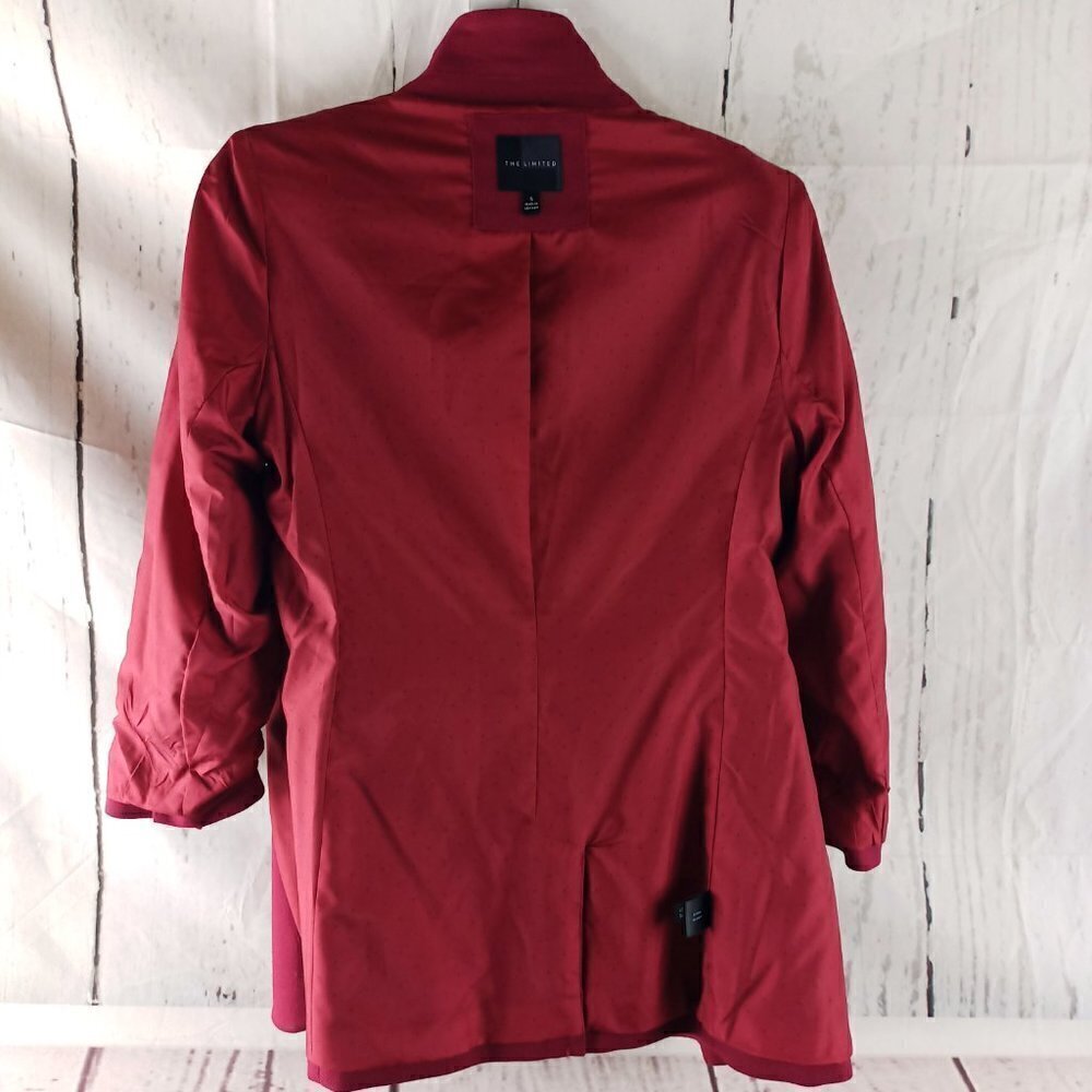The Limited Womens Size S Red Birdseye 1 Button Suit Blazer - Picture 9 of 13